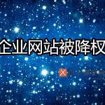 企业网站被降权