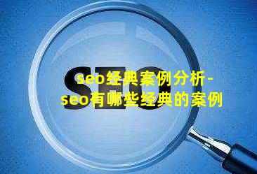seo经典案例分析-seo有哪些经典的案例