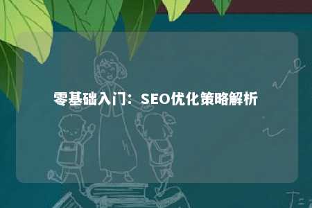 零基础入门：SEO优化策略解析